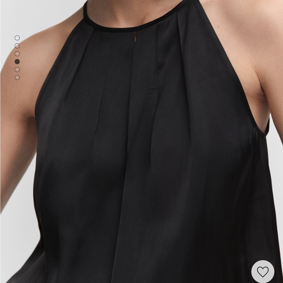 Brand new never worn Mango black halter satin camisole - Picture 3 of 4
